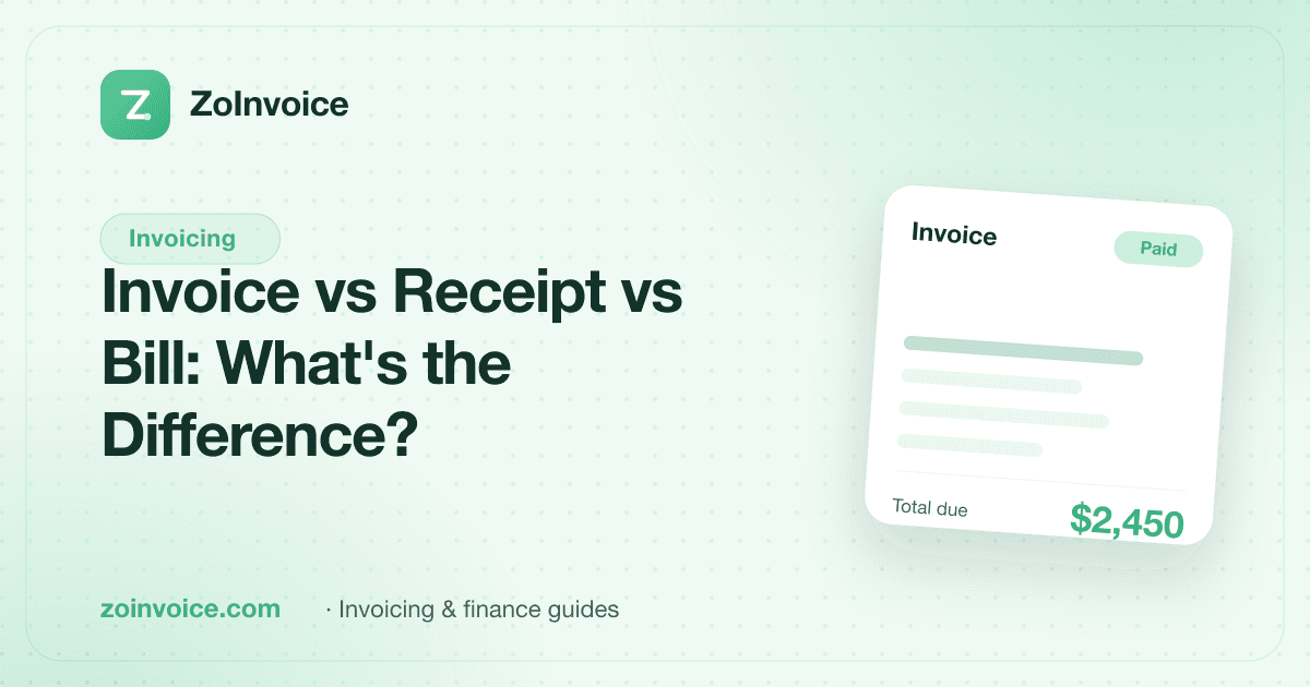 Invoice vs Receipt vs Bill: What's the Difference?